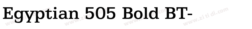 Egyptian 505 Bold BT字体转换
